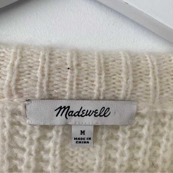 Madewell cream open knit alpaca blend sweater - Picture 7 of 8